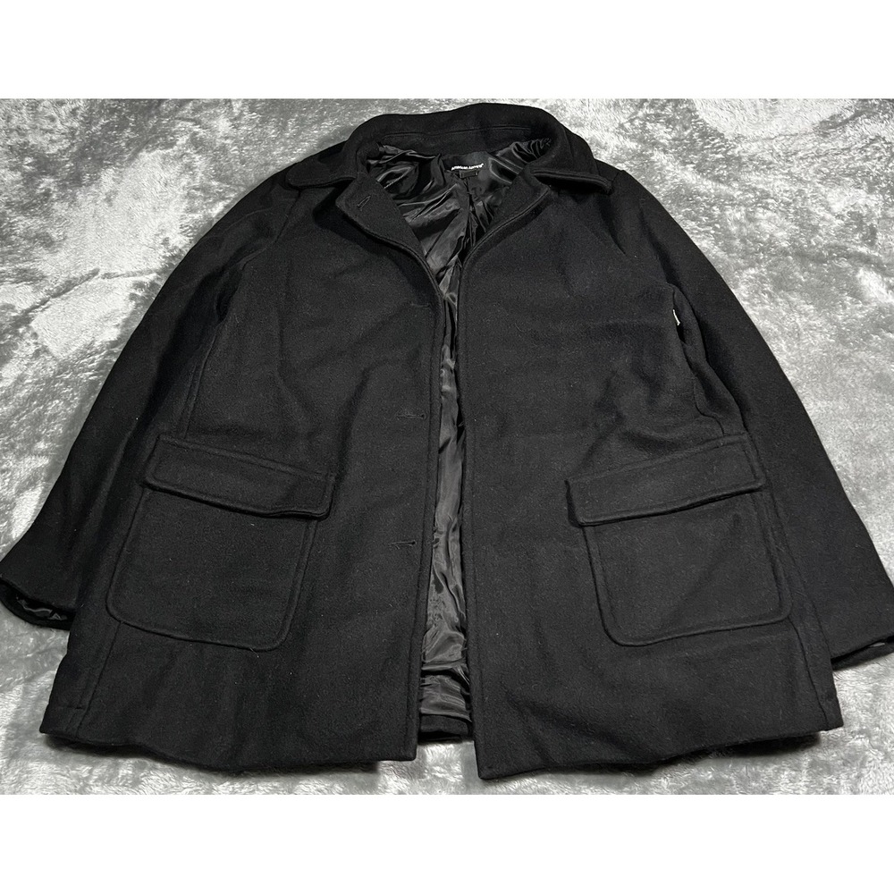 American Apparel Black Wool Blend Coat